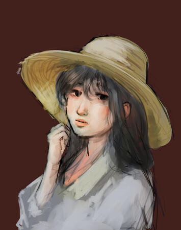 hat painting study